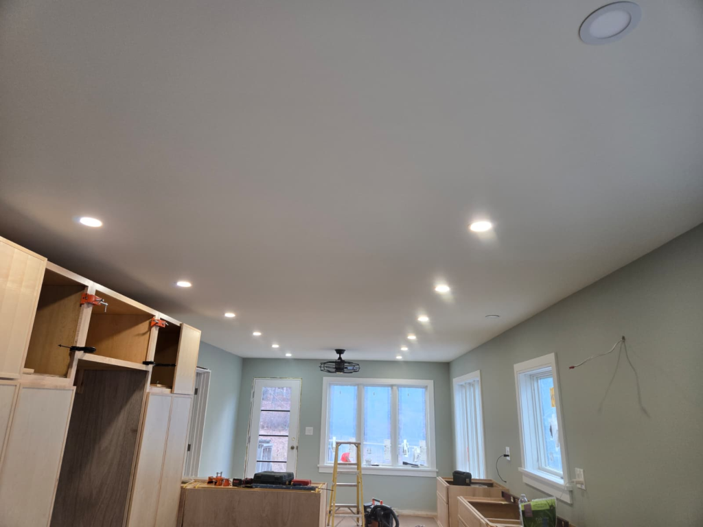 Kitchen recessed light installation contractor md